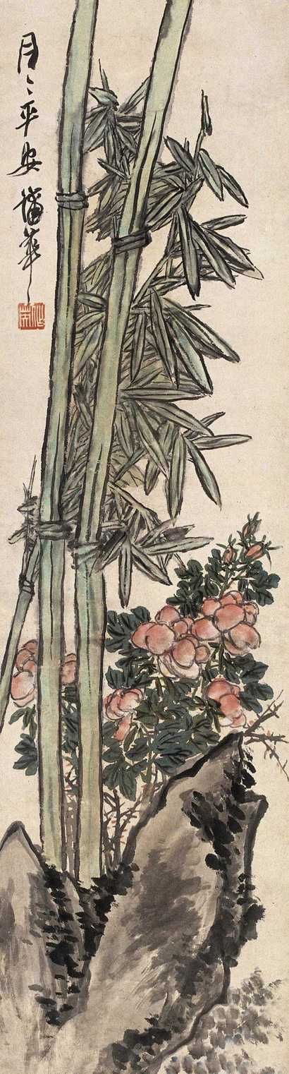 蒲华 岁岁平安 立轴